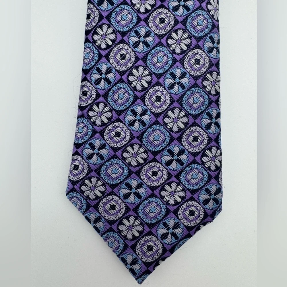 Boys elegant geometric design clip on neck tie dress outfit kids one size floral
